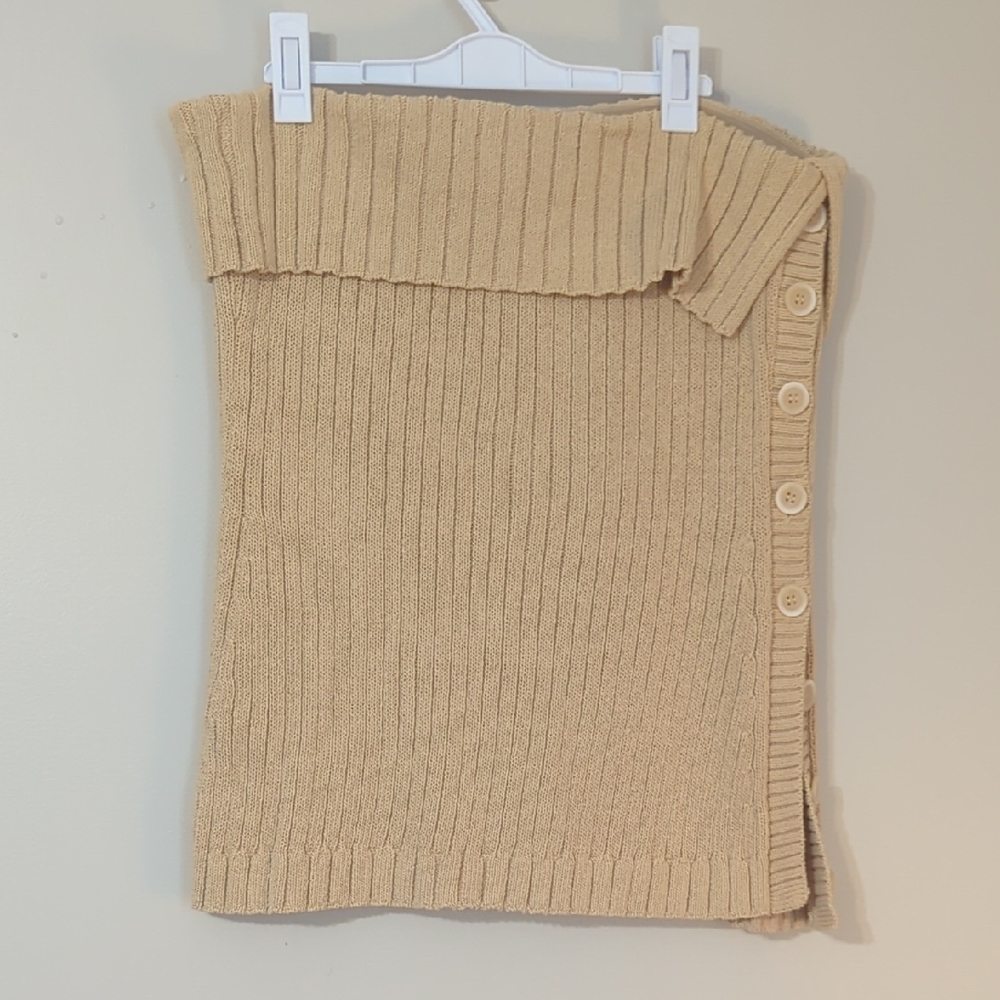& Other Stories Beige Ribbed Knit Accessory